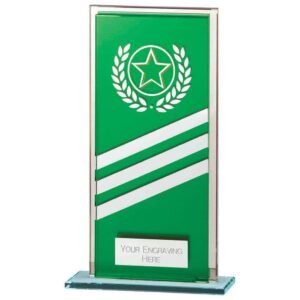 Talisman Mirror Glass Award Green/Silver - Cornish Custom Creations