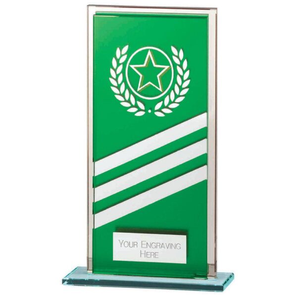 Talisman Mirror Glass Award Green/Silver - Cornish Custom Creations