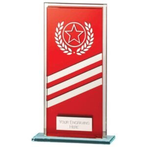 Talisman Mirror Glass Award Red/Silver - Cornish Custom Creations