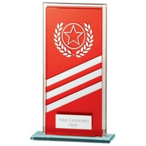 Talisman Mirror Glass Award Red/Silver - Cornish Custom Creations