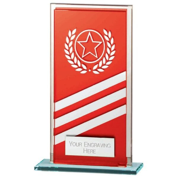 Talisman Mirror Glass Award Red/Silver - Cornish Custom Creations