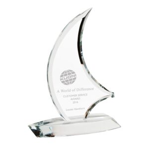 The Admiral Optical Crystal Award - Cornish Custom Creations
