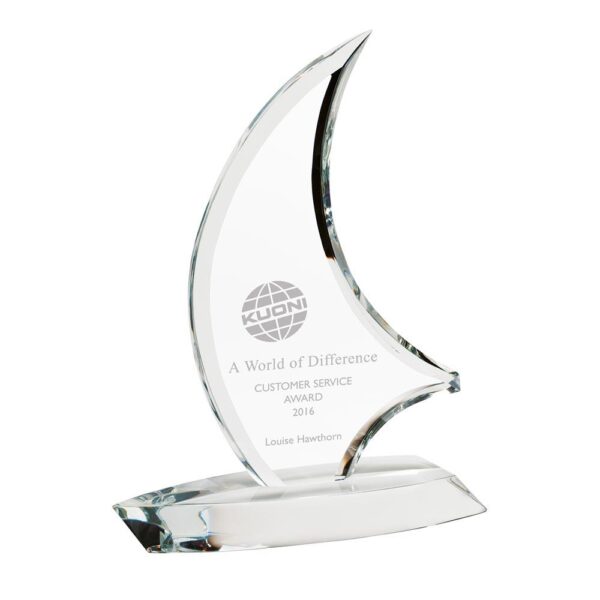 The Admiral Optical Crystal Award - Cornish Custom Creations