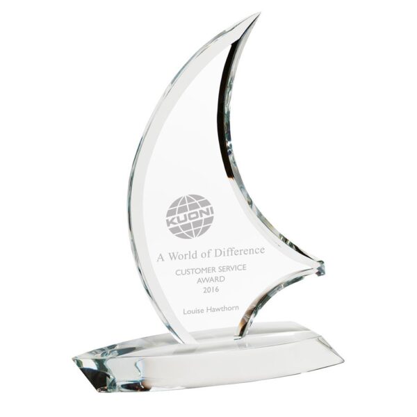 The Admiral Optical Crystal Award - Cornish Custom Creations