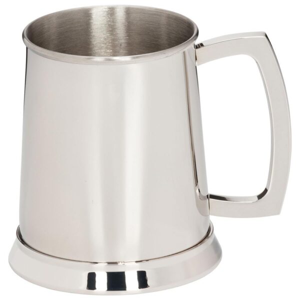 The Brannigan Polished Steel Tankard 1pnt - Cornish Custom Creations