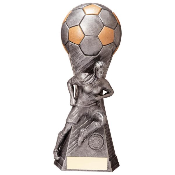 Trailblazer Football Female Heavyweight Antique Silver - Cornish Custom Creations