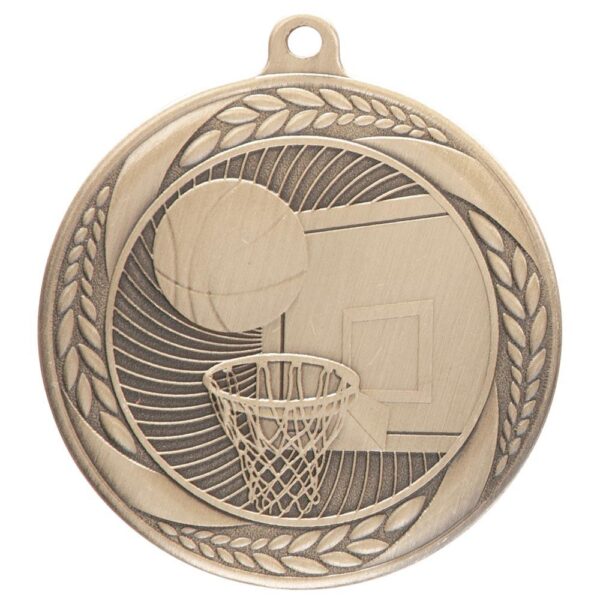 Typhoon Basketball Medal Gold - Cornish Custom Creations