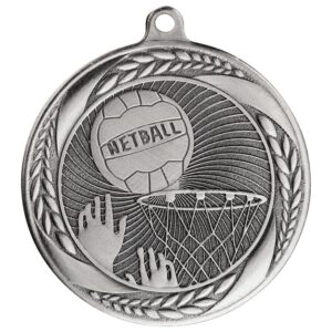 Typhoon Netball Medal Silver - Cornish Custom Creations