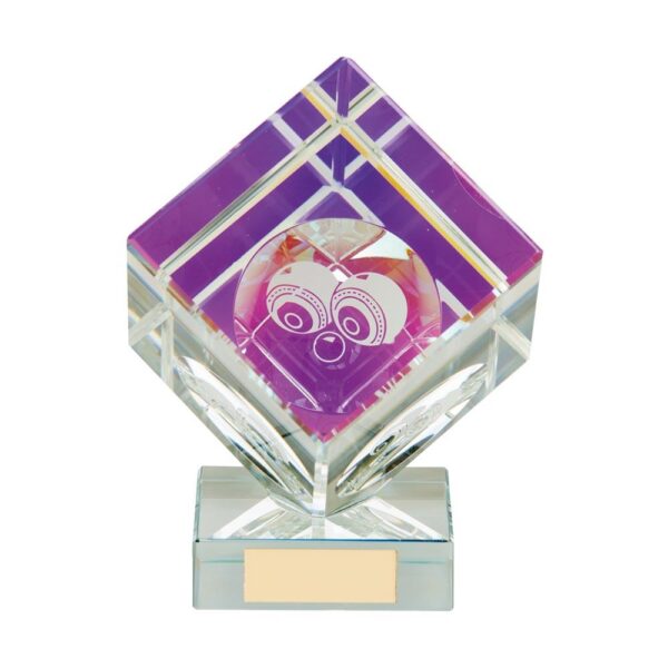 Victorious Lawn Bowls Crystal Cube Award - Cornish Custom Creations