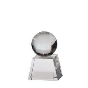 Voyager Globe Crystal Award - Cornish Custom Creations