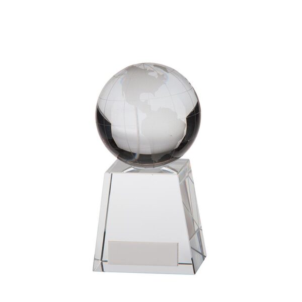 Voyager Globe Crystal Award - Cornish Custom Creations