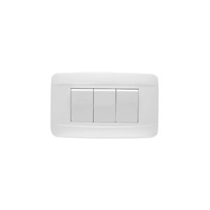 White 3-Button Light Switch Cover - Engrave Express