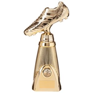 World Striker Deluxe Football Boot Award Gold - Cornish Custom Creations