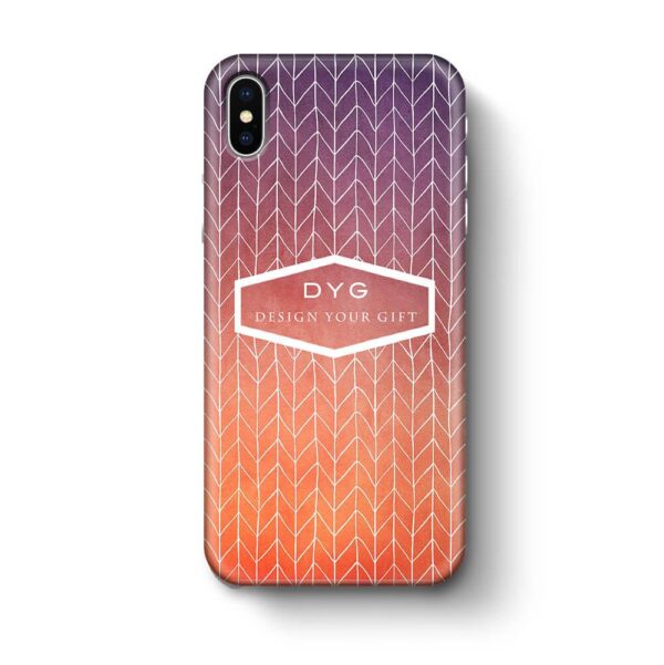 ZigZag Ombre With Text - iPhone 3D Personalised Phone Case - Cornish Custom Creations