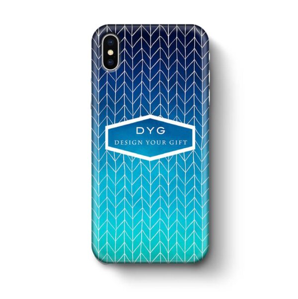 ZigZag Ombre With Text - iPhone 3D Personalised Phone Case - Cornish Custom Creations