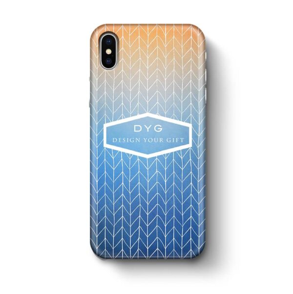 ZigZag Ombre With Text - iPhone 3D Personalised Phone Case - Cornish Custom Creations