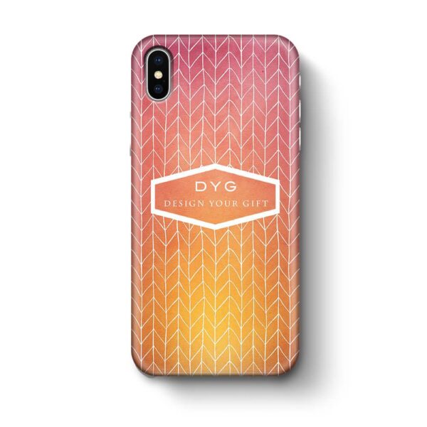 ZigZag Ombre With Text - iPhone 3D Personalised Phone Case - Cornish Custom Creations