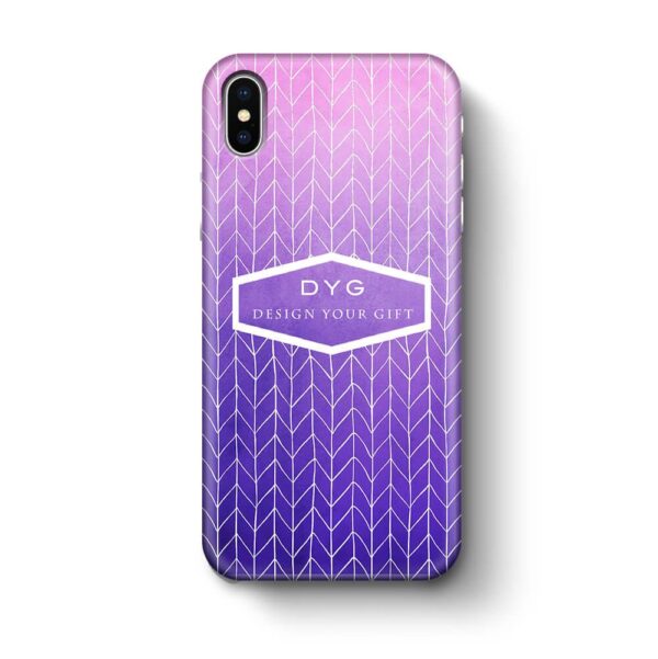 ZigZag Ombre With Text - iPhone 3D Personalised Phone Case - Cornish Custom Creations