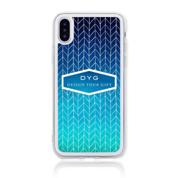 ZigZag Ombre with your Text - iPhone Clear Phone Case - Cornish Custom Creations